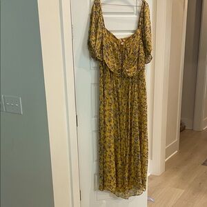 Boden floral dress with puff sleeves